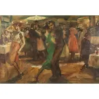 Vlastimil Košvanec, Dance, Oil on board