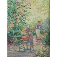 Jeanette Leuers, The Mother's Chair, Oil on canvas