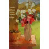 Bernard Cathelin, Floral Still Life, Oil on canvas