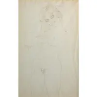 F. N. Souza, Nude, Pen and Ink