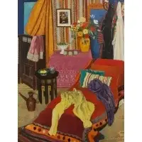 Warren Brandt, Studio Chaise w/ Killim Rug, 1977, Oil on canvas