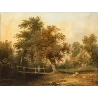 Henry John Boddington, Landscape, Oil on panel