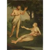 Ludvík Kohl, Adam and Eve, Oil on panel