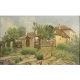 Hanuš Schwaiger, Landscape, Oil on board