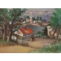 Simka Simkhovitch, Landscape, Oil on canvas