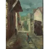 Zoma Baitler, Jerusalem Scene, Oil on canvas