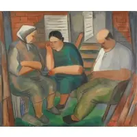 Norman Barr, Neighbors, 1939, Oil on canvas