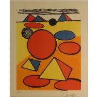 Pyramids by Alexander Calder, Lithograph, sold Dec 2021