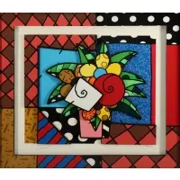 New Spring by Romero Britto, 3-D Serigraph, sold Dec 2021