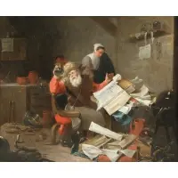 Matteus van Helmont, Genre Scene, Oil on canvas