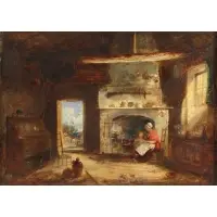 Thomas Webster, The Cottager's Family, Oil on panel