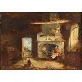 Thomas Webster, The Cottager's Family, Oil on panel
