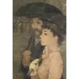Dietz Edzard, Man and Woman with Umbrellas