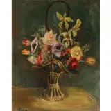 Henryk Hayden, Floral Still Life, Oil on canvas
