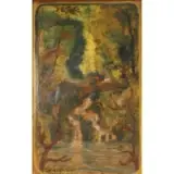 Louis Eilshemius, Landscape, Oil on board
