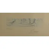 Gondola by Salvador Dalí, Etching, sold Nov 2021