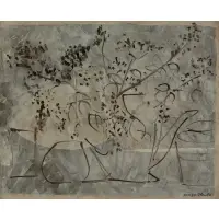Kenzo Okada, #28, 1953, Oil on canvas