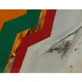 Budd Hopkins, Green & Red Stripe & White