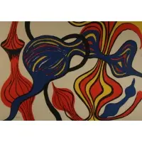 Galactic System by Alexander Calder, 1974, Lithograph, sold Nov 2021