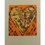 Heart for Film Forum by Jim Dine, 1993, Woodcut in colors, sold Nov 2021