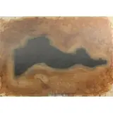 Zhang Hong-tu, A Piece of Wall, 1996, Charcoal and Soy Sauce on Paper, Sealed in Epoxy Resin