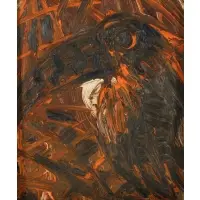 Toucan by Hunt Slonem, 1991, Oil on board, sold Nov 2021