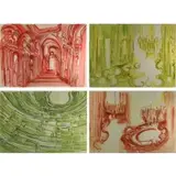 Emi Avora, Untitled, Grouping of Four Watercolors
