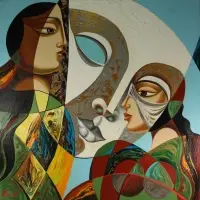 Mischa Borisoff, Surrealist Composition, Oil on canvas