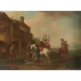 Charles van Falens, Genre Scene, Oil on panel