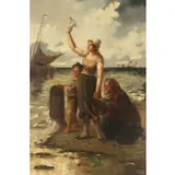 F. Gerard, Coastal Landscape, Oil on canvas