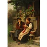Rudolf Epp, Confidences, Oil on canvas