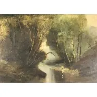 H E Harris, Landscape, Oil on canvas