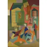 Gertrude Shibley, Children of the Tenements, 1945, Oil on canvas