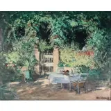 Marie Anne Ichanson, Garden Scene, Oil on canvas