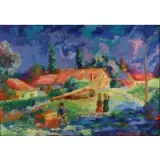 Serge Mendjisky, Provencal Landscape, Oil on canvas