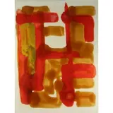 John Ochs, Abstract Composition, Shellac on Paper