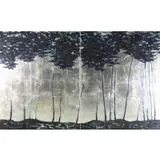 Michelle Sakhai, Seascape Diptych, 2012, Pair of oils and silver leaf on canvas