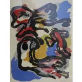 Karel Christiaan Appel, Untitled, Pencil signed Lithograph, dated 58? and numbered 65 of 95