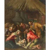 Jacopo Bassano, Adoration of the Shepherds, Oil on copper