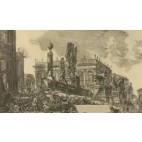 Piranesi, Veduta del Campidoglio di Fianco, Etching