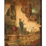 Carl Spitzweg, Genre Scene, Oil on panel