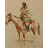 Frederic Remington, A Bunch of Buckskins: An Indian Scout, Lithograph