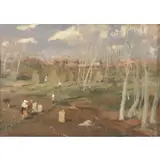 Eduards Kalniņš, Landscape, Oil on board