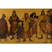 Maria De Matteis, Costume Design, Oil on board
