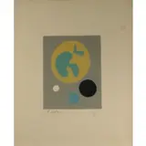 Jean, Le Soleil Recercle, Color woodcut