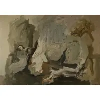 Nicolas Carone, Waton III, Oil on board