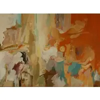 Nicolas Carone, Abstract Composition, Oil on board