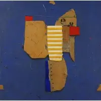 Cole Morgan, e2 Blue, 1991, Mixed media on canvas