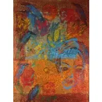 Carmen Miranda by Hunt Slonem, 2001, Oil on canvas, sold Sep 2021