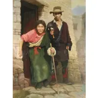 Xu Shiping, Tibetan Scene, Oil on canvas